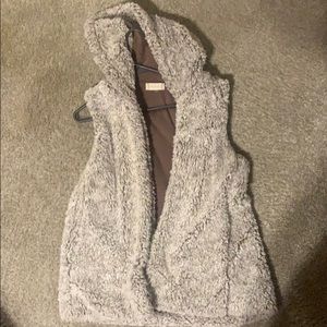 Brown Sherpa vest.